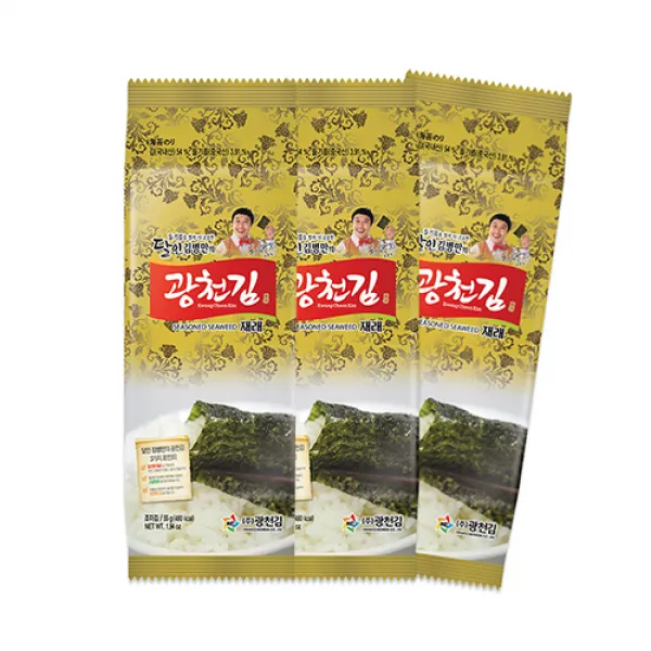 광천김 달인 김병만의 대용량 재래 식탁김 55g 3개
