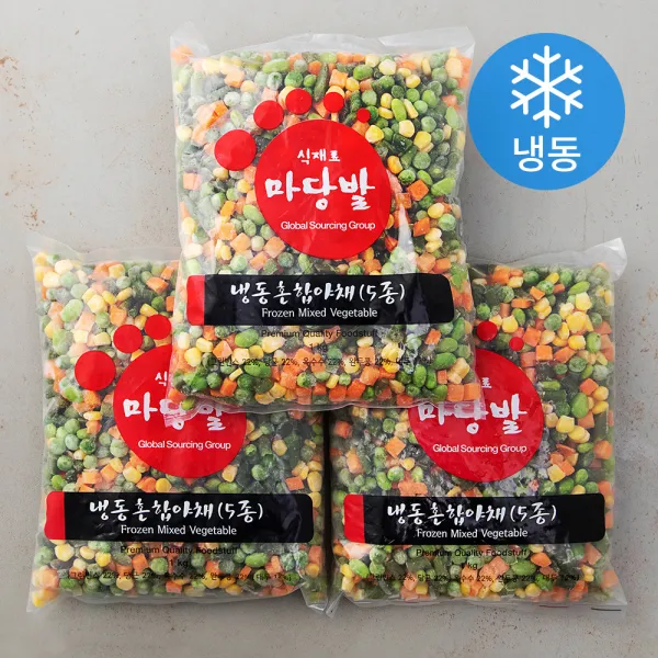 마당발 혼합야채 5종 (냉동), 1kg, 3개