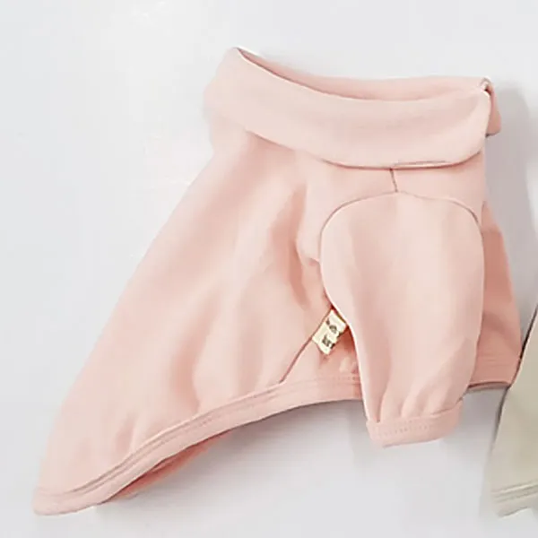 BABYDOG 반려동물 단정카라 긴팔 티셔츠 DT040, 핑크