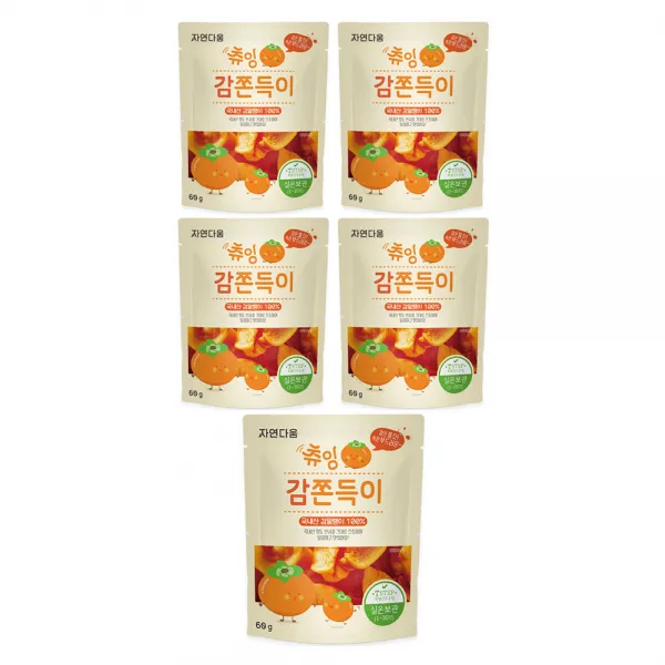 자연다움 츄잉 감쫀득이, 5개, 60g