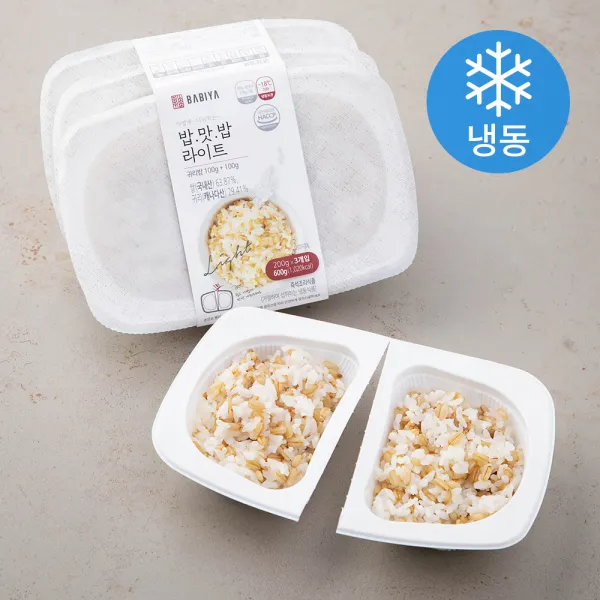 밥이야 0.5공기 밥맛밥라이트 귀리밥 냉동 200g 3개
