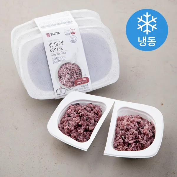 밥이야 0.5공기 밥맛밥라이트 흑미밥 냉동 200g 3개