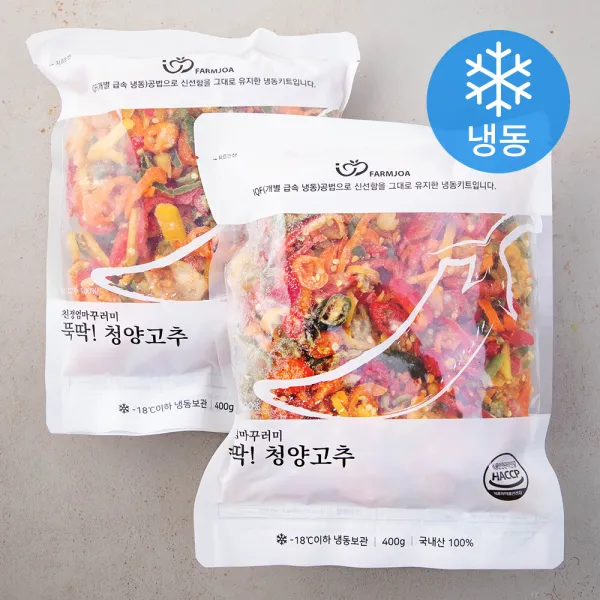 친정엄마꾸러미 뚝딱! 청양고추 (냉동), 400g, 2개