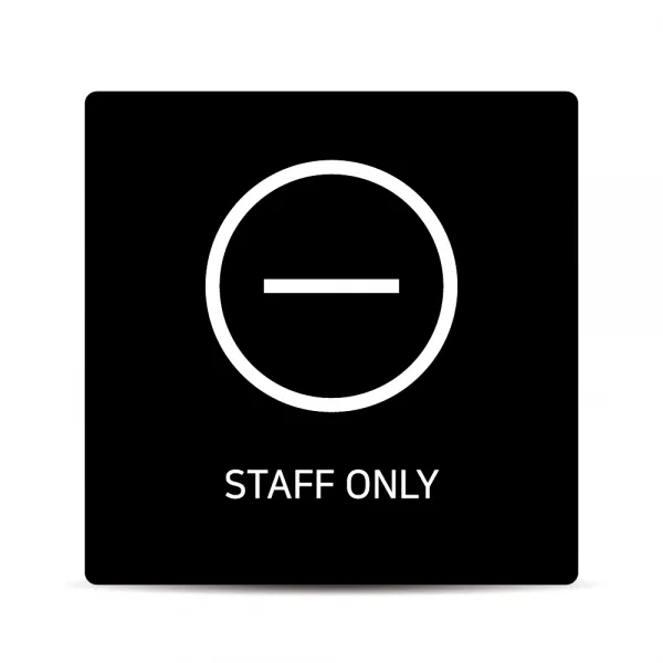 디자인콤마 통제구역 안내문 S 194 x 194 x 5 mm, STAFF ONLY, 1개