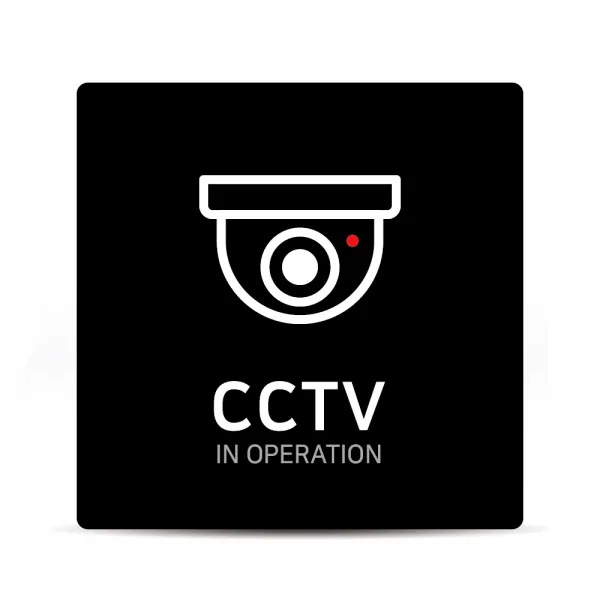 디자인콤마 CCTV 녹화중 표지판 S 194 x 194 x 5 mm, CCTV IN OPERATION, 1개