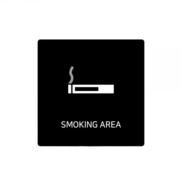 디자인콤마 흡연구역 안내 표지판 S, SMOKING AREA, 1개