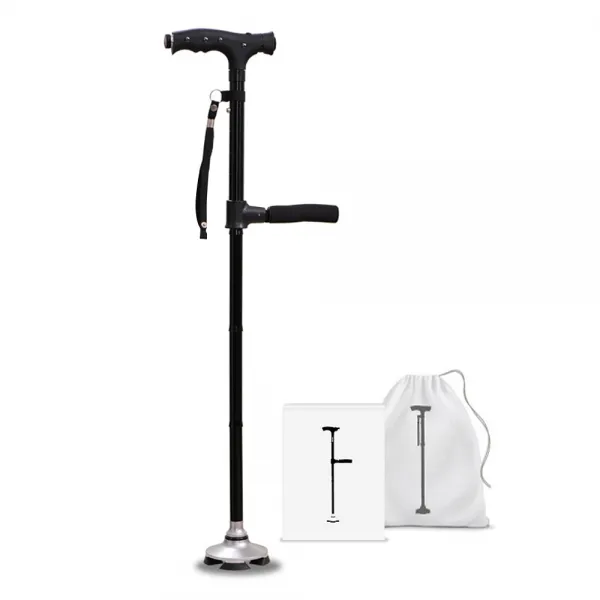 매직스틱 효녀 심청이 접이식 5단 높이조절 지팡이 + 파우치 혼합색상 1개