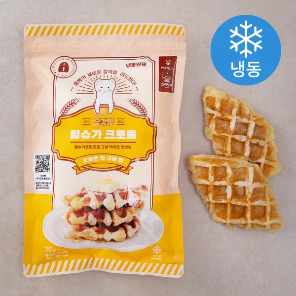 신라명과 오갓빵 펄슈가 크로플 (냉동), 180g, 1개