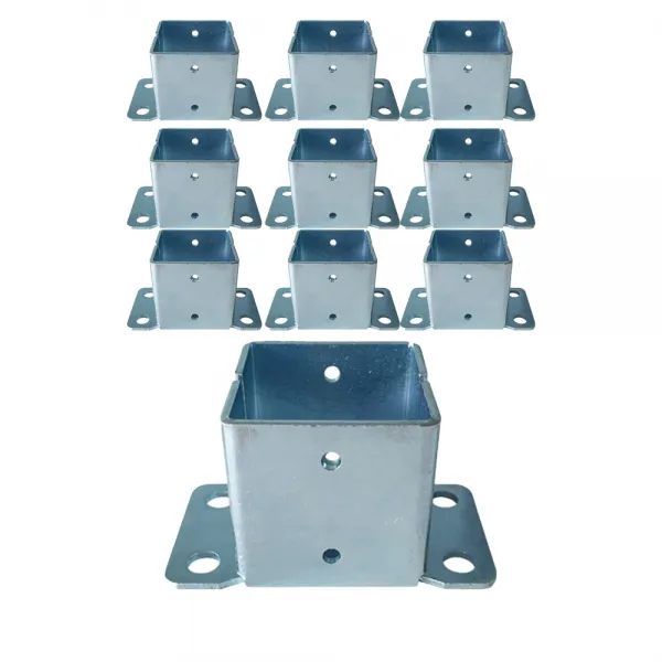 웰굿즈 바닥 고정용 사각 파이프 조인트 30 ㅗ형, 10개