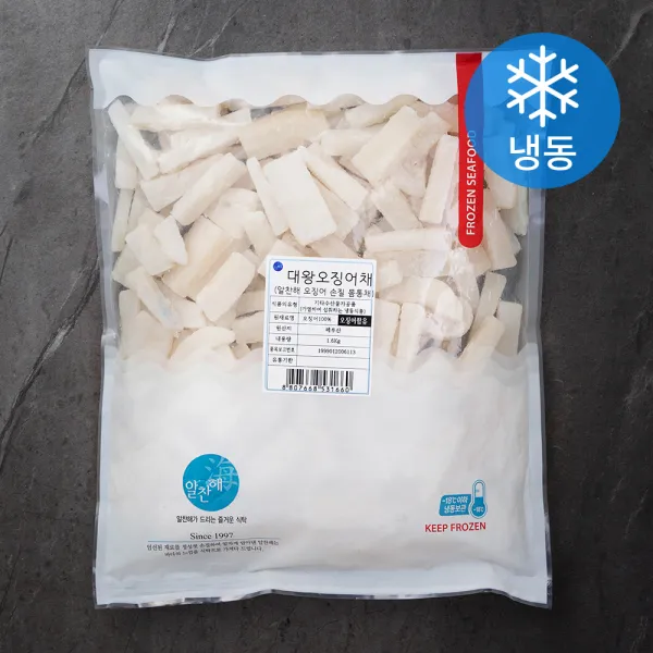 알찬해 오징어 손질 몸통채 (냉동), 1.6kg, 1개