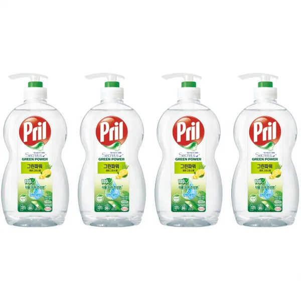 프릴 그린파워 레몬 그라스 주방세제, 750ml, 4개
