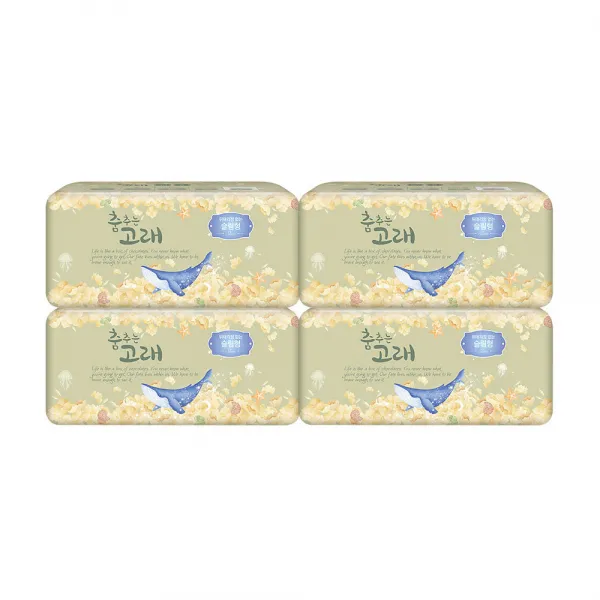 춤추는고래 대용량 날개형 롱 팬티라이너, 30개입, 4팩