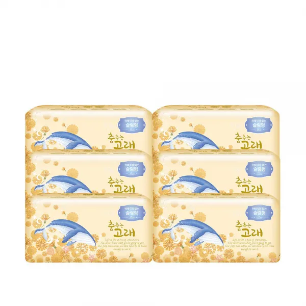 춤추는고래 대용량 슬림 팬티라이너, 40개입, 6팩