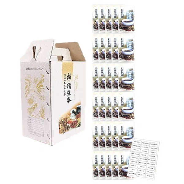 필레오 메세지 한약 봉투 세트, 목각파임체 환갑버전, 1세트