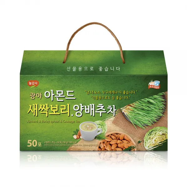 광야 아몬드 새싹보리 양배추차 25g X 50p 1250g 1개