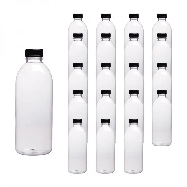 서울패키지 우유 투명 페트병 브릿지캡 38mm 20p, 블랙, 1L