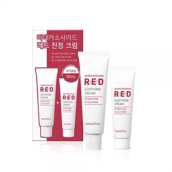 이니스프리 트루 마데카소사이드 레드 진정 크림 50ml +30ml 세트, 1세트