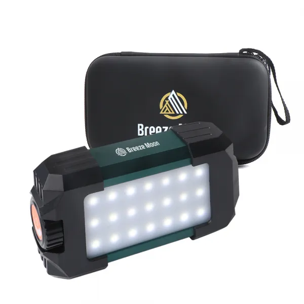 카템 휴대용 LED 다이얼 랜턴 5200mAh, 블랙 + 그린, 1개