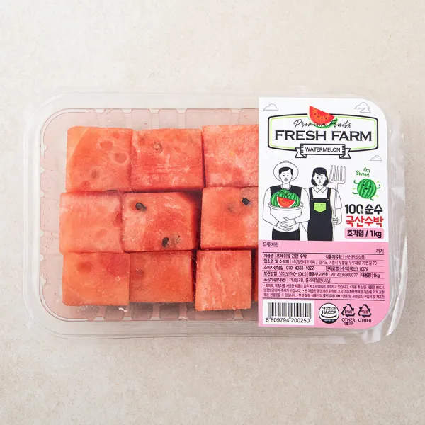 프레쉬팜 간편 수박, 1kg, 1개