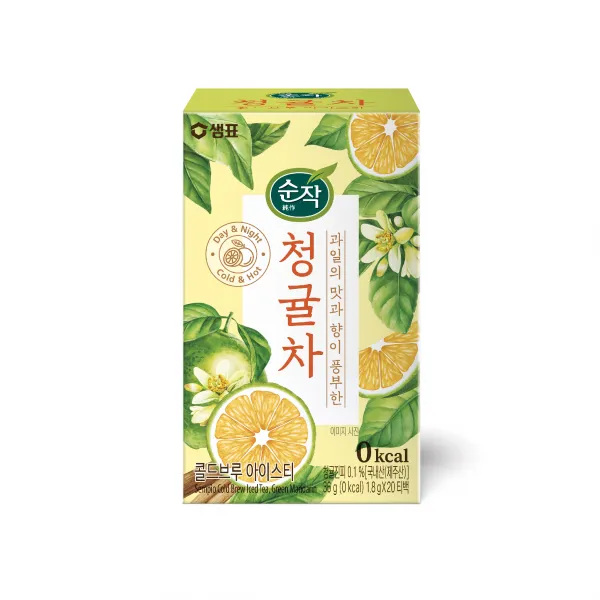 순작 청귤차 티백, 1.8g, 20개