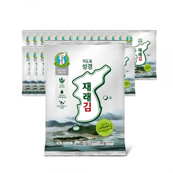 지도표성경 재래 전장김, 20개, 37g