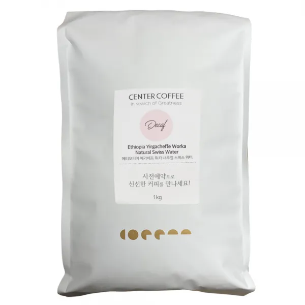 센터커피 디카페인 로스팅 원두 커피, 홀빈, 1kg