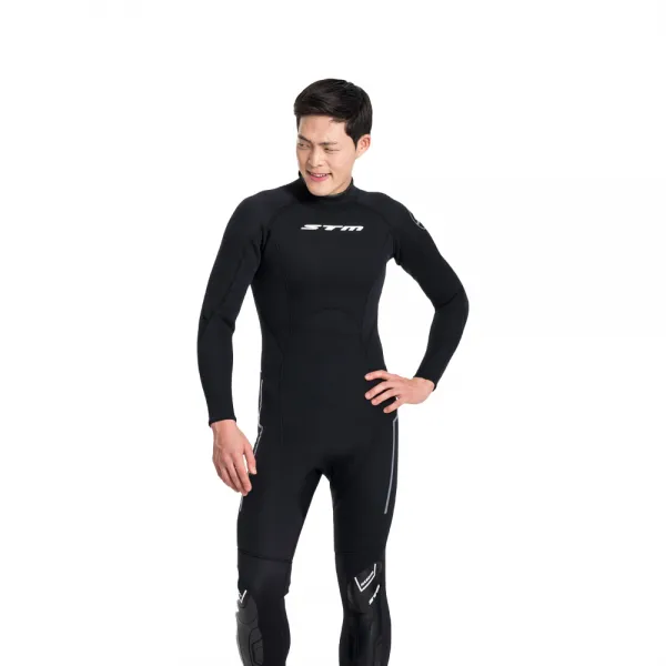 STM 남성용 NASCITA 수상 스포츠 원피스 슈트 3mm, Black