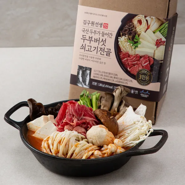 김구원선생 두부버섯 쇠고기전골, 1360g, 1개