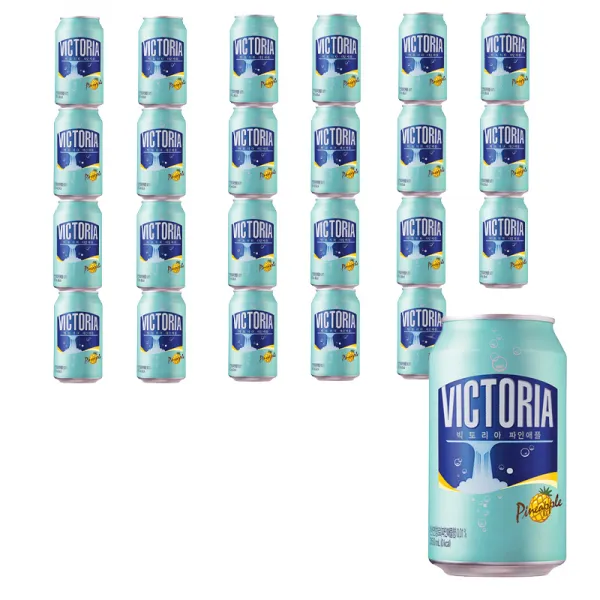 웅진빅토리아 파인애플 탄산수, 350ml, 24개
