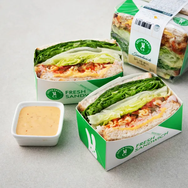 그린래빗 칠리 크랩 샐러드 샌드위치c 2개입 340g 1팩