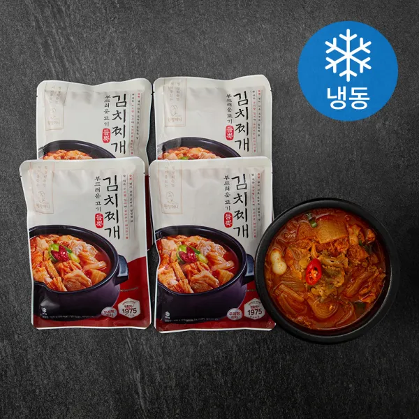 원할머니 부드러운 고기 듬뿍 김치찌개 (냉동), 500g, 4팩