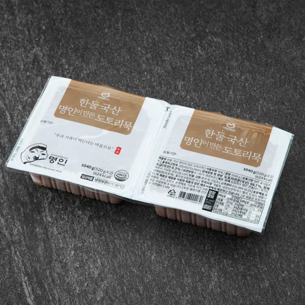 한둘 국산 명인이 만든 도토리묵 2입, 1040g, 1개