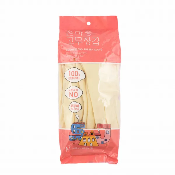 손마중 고무장갑 M 10켤레 세트, 아이보리, 1개
