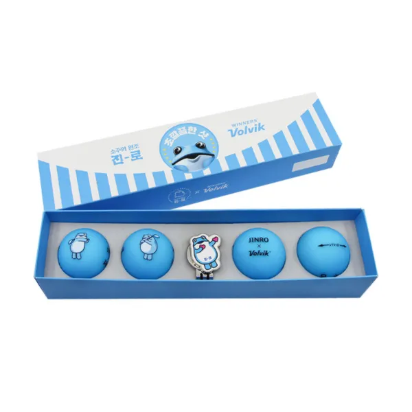 볼빅 진로 두꺼비 비비드 롱 4피스 + 볼마커 세트 블루 1세트