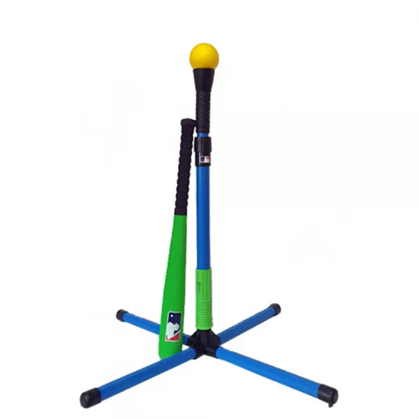 프랭클린 MLB XT 주니어 야구배트 + 배팅티 + 공 세트 64060, 그린(배트), 옐로우(폼볼), 블루(배팅티)