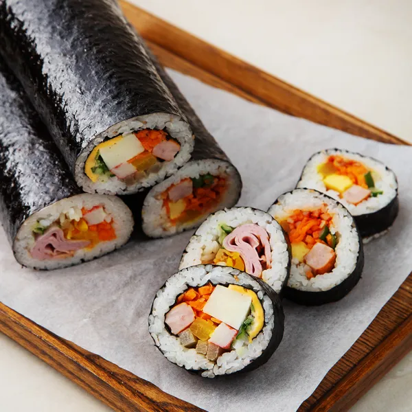 쉐푸드 세줄김밥 진미채 크림치즈 듬뿍햄, 993g, 1개