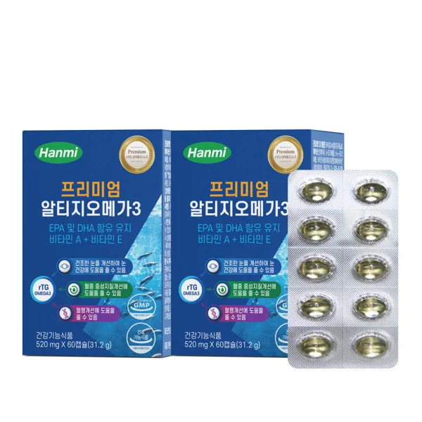 한미헬스 프리미엄 알티지 오메가3 31.2g, 60정, 2개