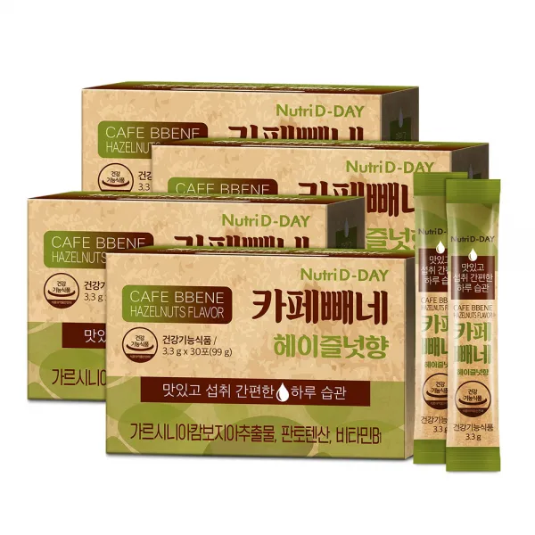 뉴트리디데이 다이어트 카페빼네 헤이즐넛향 30p, 99g, 4개