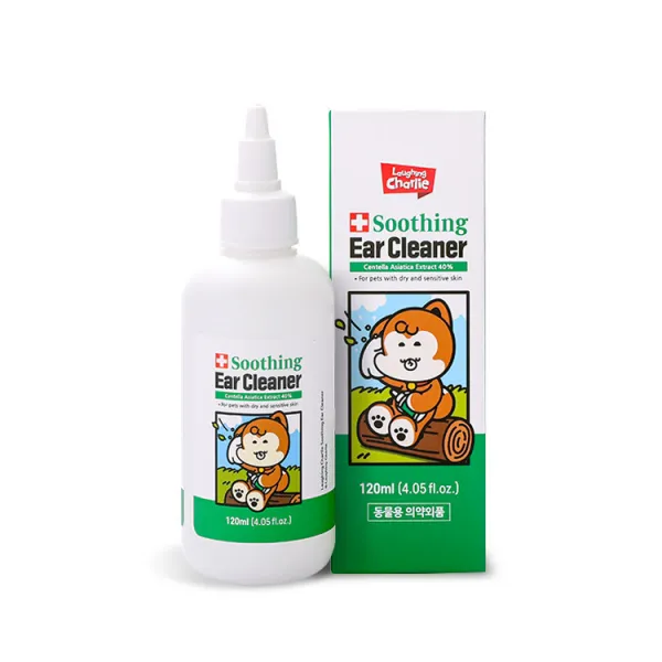 래핑찰리 강아지 수딩 이어 클리너, 120ml, 1개