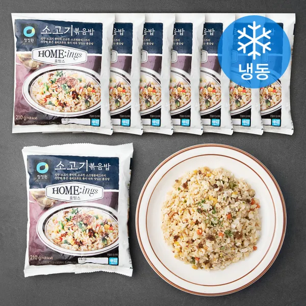 청정원 호밍스 소고기 볶음밥 (냉동), 210g, 8입