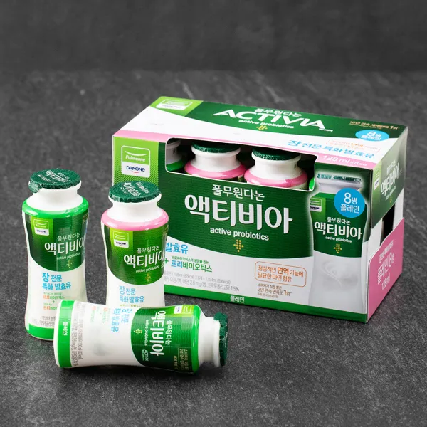 풀무원 액티비아 병 플레인, 128ml, 8입