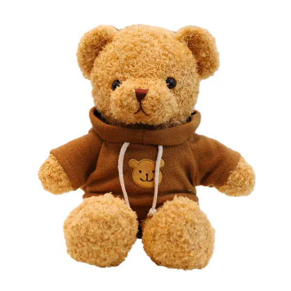 네이처타임즈 곰돌이 테디 봉제인형, 맨투맨 브라운, 30cm