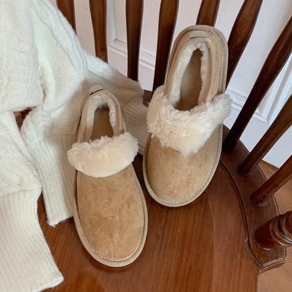 언니구두 오리스 털안감 어그 슬립온 3cm