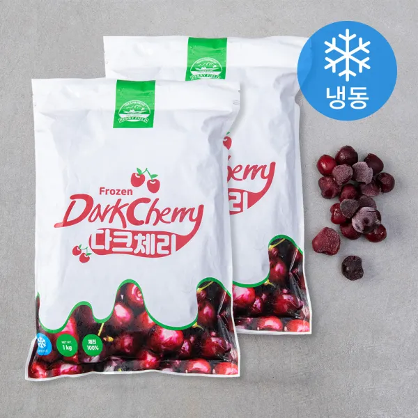베리필드 다크체리 (냉동), 1kg, 2개