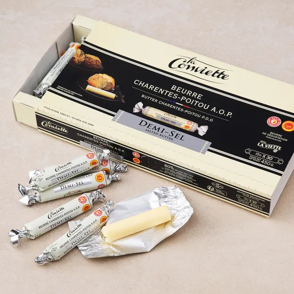 라콩비에트 CHARENTES-POUTOU 버터 가염 15g x 30입, 450G, 1PIECE