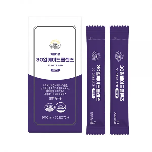 자유다방 30일 에이드 클렌즈 푸룬맛 30p, 1개, 270g