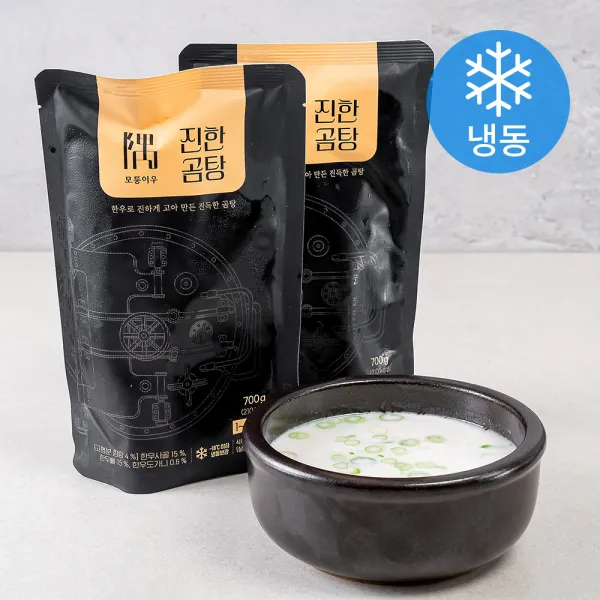 모퉁이우 진한곰탕(냉동), 700g, 2팩