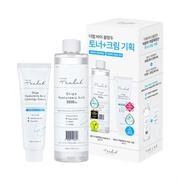 더랩바이블랑두 올리고 히알루론산 5000 토너 300ml + 카밍 플러스 크림 50ml 세트, 1세트
