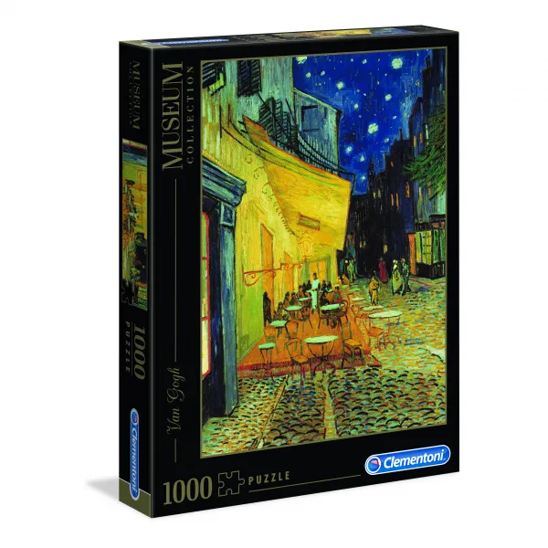 클레멘토니 명화 컬렉션 밤의 카페 테라스 직소퍼즐 C31470, 혼합색상, 1000피스
