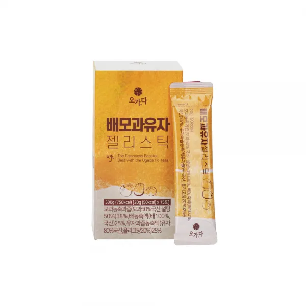 오가다 배모과유자 젤리스틱, 20g, 15개